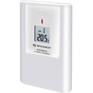 Bresser - Sensore igrotermico da Esterno a 3 canali per i Modelli TemeoTrend e Gli Orologi da Parete MyTime Jumbo con visualizzazione della Temperatura e dell'umidità