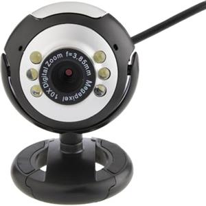 ulafbwur Flimikun - Webcam USB ad alta chiarezza, 12.0 MP, 6 LED, luce notturna, microfono integrato per PC portatile