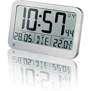 BRESSER Optus Orologio da Parete, Argento, 225x150mm