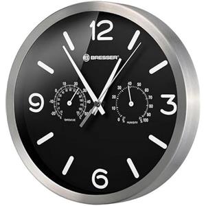 Bresser Orologio da Parete, Nero, 250x250mm