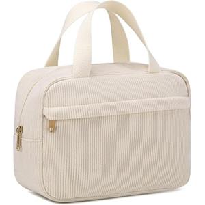 Aucuu Borsa Cosmetica, Borsa da Toilette, Beauty Case da Viaggio, Pochette da Borse Cosmetica, Trousse Trucchi Organizer, Borse Cosmetice in Velluto a Coste per Donne Ragazze
