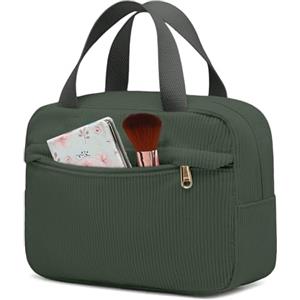 Aucuu Borsa Cosmetica, Borsa da Toilette, Beauty Case da Viaggio, Pochette da Borse Cosmetica, Trousse Trucchi Organizer, Borse Cosmetice in Velluto a Coste per Donne Ragazze