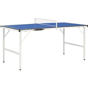 QUAHEAS Tavolo da ping pong da 5 piedi con rete, pieghevole e pieghevole, 152 x 76 x 66 cm, in acciaio MDF, resistente alle intemperie, per interni, esterni, tempo libero, giardino, cantina, sala
