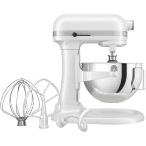 KitchenAid Planetaria Heavy Duty Bowl-Lift 5.2L, Corpo & Ingranaggi in Metallo, 11 Velocità con Avvio Morbido, Flex Edge Beater, 67 Punti Contatto, Bianco