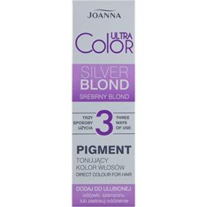 JOANNA Pigmento colorante ultra colorato per capelli, neutralizzazione dei gialli indesiderati, può essere applicato in 3 modi, con balsamo shampoo, colore biondo argento, 100 ml