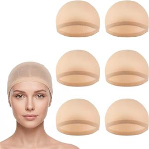 Carehabi Retina per Capelli 6 Pezzi Retine per Capelli Chignon Parrucca Tappi Nylon Traspirante Cuffia per Parrucca a Rete Retine per Parrucche