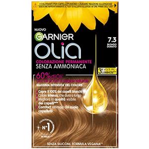 Garnier Olia Tinta Capelli, Colorazione Permanente Senza Ammoniaca, di Origine Naturale, Formula Vegana, Biondo Dorato