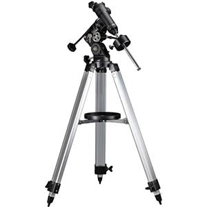 Bresser Supporto telescopico EQ3 con capacità di carico fino a 5 kg, attacco universale a livello GP e treppiede in alluminio regolabile in altezza, colore: argento