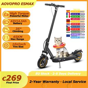 AOVOPRO Monopattino Elettrico AOVOPRO TX01 con Motore Potente, Alta Velocità 45KM, Lunga Autonomia 42V14.5AH, Ruote da 10 Pollici, Pieghevole Intelligente, Batteria Grande con APP, E-Scooter con Doppia