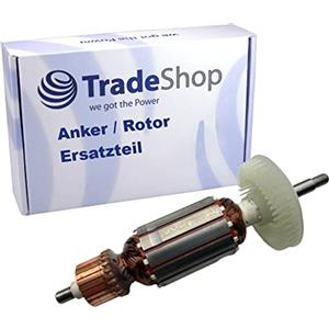 Trade-Shop Ancora rotore motore di ricambio con ventola compatibile con Bosch GWS 10-125 C, GWS 10125 CE, PWS 10-125 CE smerigliatrice angolare sostituisce 1604010640