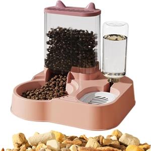 Generico Mangiatoia per gatti e distributore d'acqua, mangiatoia automatica per cani | Contenitore per cibo per gatti con mangiatoia per animali domestici antiribaltamento - Ciotola per cibo per cani, ciotole