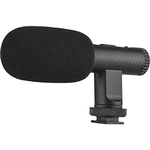 Andoer Microfono stereo portatile Registrazione Video Mic 3.5mm TRS Plug Built-in Batteria ricaricabile per fotocamere DSLR Videocamera