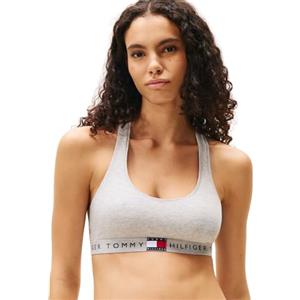 Tommy Hilfiger Bralette da Donna Racerback (Ext.Sizes) UW0UW06221 Bralette, Grigio, XL, Grigio (Grigio Chiaro Heather), XL