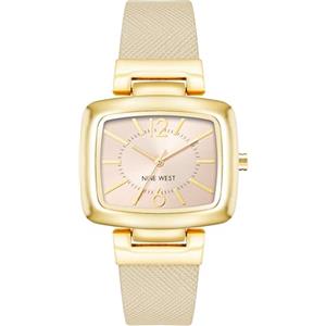 Nine West - Orologio da polso da donna, NW/1857, Beige/Beige