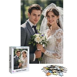 Solarix Puzzle Fotografico Personalizzato in Legno, 60/120/500/1000 Pezzi