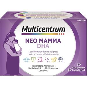 Multicentrum Neo Mamma DHA - Integratore Multivitaminico e Multiminerale per Donne in Allattamento - 30 Compresse 30 Capsule Molli