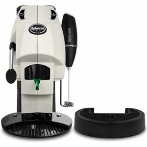 Didiesse Baby Frog Coffee & Tea - Macchina da Caffè a Cialde Avorio con Frullino Montalatte e Doppio Portacialde