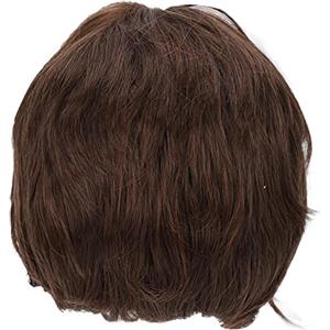 Naroote Parrucca Uomo con Capelli Corti Castano Chiaro Naturale, Rete Traspirante, Alla Moda per Feste/Halloween/giochi di Ruolo, Sintetica Ad Alta Temperatura, 1 Pezzo