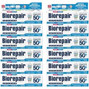 Biorepair, Dentifricio Advanced Protezione Completa 50+, Per Adulti Over 50, Con MicroRepair, Probiotici e Estratti Antiossidanti, Senza Fluoro, 75ml