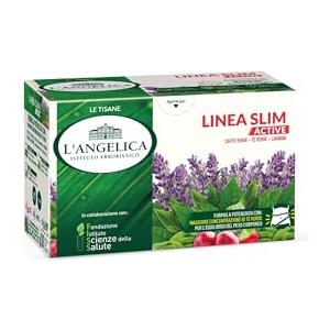 L'Angelica, 1 Astuccio da 18 filtri di Tisane Linea Slim Active, Infuso Funzionale e Depurativo con Caffé Té Verde e Lavanda, per L'Equilibrio del Peso Corporeo