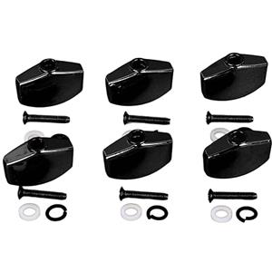 Walfront 6 Pz Chitarra Tuning Peg Bottoni Metallo Tuning Peg Manopole Sintonizzatori Testa della Macchina Bottoni di Ricambio Manopola Maniglia Punta (BLACK)