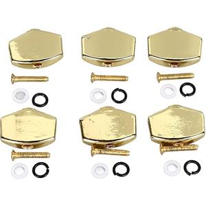 Walfront 6 Pz Chitarra Tuning Peg Bottoni Metallo Tuning Peg Manopole Sintonizzatori Testa della Macchina Bottoni di Ricambio Manopola Maniglia Punta (GOLD)