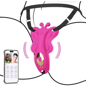 Generic Tonga Panty indossabile Vibratore Adulto Sex Toys per donne, APP & Remote Control Clitoris Stimulator Noveltà Giocattoli per adulti con 9 modalità di vibrazione, Mini Discrete Butterfly Vibrator per