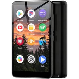 Diofox Lettore MP3 da 160GB con Bluetooth e WiFi, Android 13.0, lettore MP3 con touchscreen da 4,02 pollici, Spotify, Amazon Music, Deezer, radio FM, Play Store, lettore MP3 MP4 con altoparlante e suono HiFi
