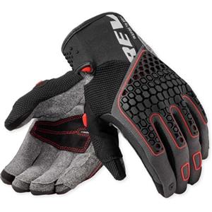 REV'IT! Revit Mangrove 2 Guanti da motocicletta, grigio/rosso, L