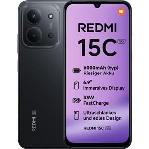 Xiaomi Redmi 15C (128 GB, Midnight Black, 6.90