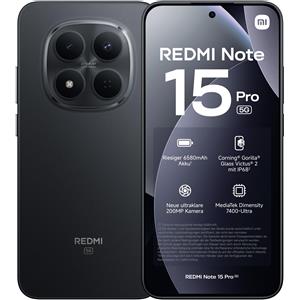 Xiaomi Redmi Note 15 Pro 5G (256 GB, Nero, 6.83