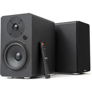 VULKKANO A5 ARC MKII Casse per TV Bluetooth HDMI ARC | Woofer 5,25, 100W, telecomando, Bluetooth 5.0, HDMI ARC, Ottica, RCA, USB, uscita subwoofer, finitura legno