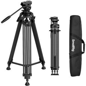 SMALLRIG Treppiede Video FreeSpeed in Fibra di Carbonio per Impieghi Gravosi, Treppiede per Fotocamera da 75" con Testa Fluida per Piastra Manfrotto, Estensione Rapida, Portata Fino a 10 kg, 5443
