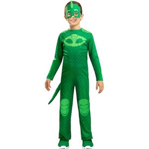 Funidelia Costume di Geco Pj Masks per bambino, Licenza Ufficiale, Taglia 3-4 anni Super Pigiamini, Gattboy - Vestito per bambini per feste, Carnevale e Halloween