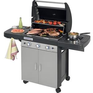 Campingaz 3 Series Classic L Plus Barbecue Grill a 3 Bruciatori con Fornello Laterale, Nero/Argento, 144 x 66 x 147 cm
