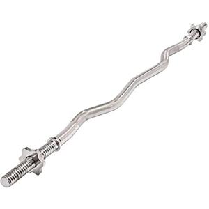 ECOVELO BILANCIERE KAMBERED Curl Curvo 120cm Diametro 25mm Chiusura A Vite Barra Curva Ez 1,20 M in Acciaio Antiscivolo