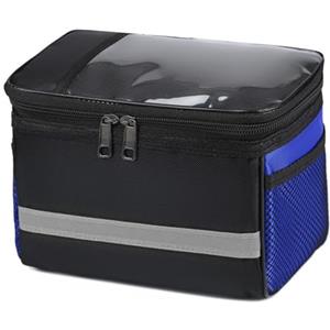 Tsophreniq Borsa per manubrio di biciclette Borse per telaio bici Borse Organizzatori Borsa Grandi Biciclette Anteriore Borse di Stoccaggio con Strisce Riflettenti Impermeabile Telefono