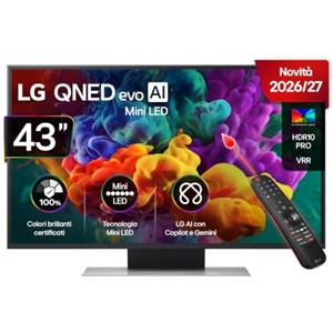 LG QNED evo AI MiniLED 43 Pollici, Serie QNED86B 2026 Smart TV 4K - 43QNED86B6B