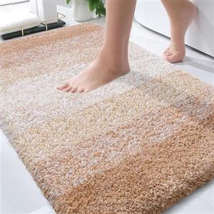 OLANLY Tappeto da bagno 91 x 61 cm, tappeto da bagno in microfibra extra morbido e assorbente, retro in gomma, ad asciugatura rapida, lavabile in lavatrice, per pavimento del bagno, vasca, doccia e