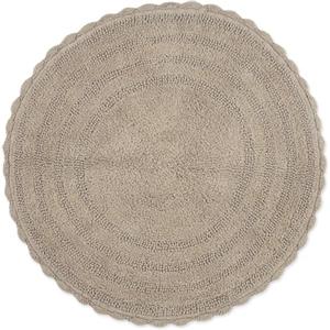 DII Crochet Collection - Tappetino da bagno reversibile, rotondo, diametro 69,8 cm, pietra