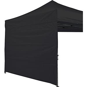 Abccanopy Parete SunWall per gazebo istantaneo, 2,3 x 2,4 m, solo 1 parete laterale, senza telaio e parte superiore, nero