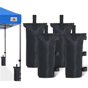 ABCCANOPY Sacchetti di sabbia per gazebo da 38,1 kg, di grado industriale, confezione da 4, colore nero