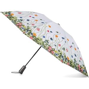 totes InBrella riciclato - Ombrello pieghevole con tecnologia di chiusura automatica, protezione dagli agenti atmosferici, antivento e design compatto per viaggi, giardino fiorito, taglia unica,