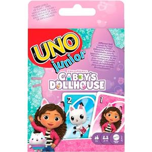 Mattel Games - UNO Junior La Casa delle Bambole di Gabby, versione ispirata alla serie DreamWorks con le carte dei personaggi più amati, tre livelli di gioco, 3+ anni, JLH17
