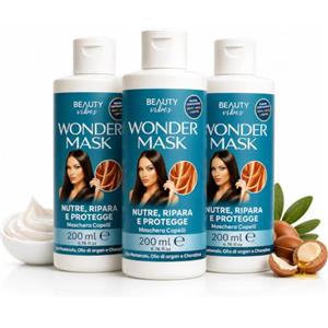 ALOHALABS Wonder Mask Crema Capelli Lisci 600 ml - Maschera Ristrutturante con Cheratina - Trattamento Idratante e Lisciante