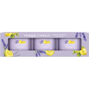 Yankee Candle Lemon Lavender - Set di 3 Candele Votive Profumate in Cera da 37 g