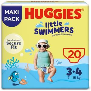 Huggies Little Swimmers Pannolini Taglia 3-4 (7-15 kg), Pannolino costumino, Design Disney, 20 Pz