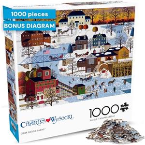 Buffalo Games - Charles Wysocki - Cider Brook Farms - Puzzle da 1000 pezzi per adulti - Puzzle impegnativo perfetto per serate di gioco - Dimensioni finite 26,75 x 19,75