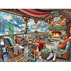 Vermont Christmas Company - Puzzle da 550 pezzi di grandi dimensioni, completamente ad incastro e dalla forma casuale, 61 x 45,7 cm