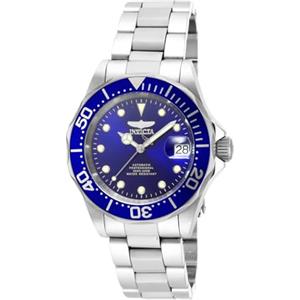 Invicta Pro Diver Orologio da Uomo in acciaio inossidabile con movimento Automatico - 40mm, Argento/Blu